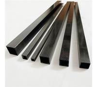 Tubo cuadrado de fibra de carbono, 1 pieza, longitud 500 mm, diámetro exterior 8-28 mm, carbono completo 3K, sarga mate, alta resistencia(18X18X16MM)