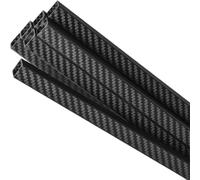 Tubo cuadrado de fibra de carbono, 1 Uds. Tubo cuadrado de fibra carbono 3K mate sarga Rectangular 500mm longitud