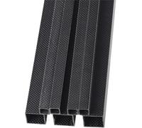 Tubo cuadrado de fibra de carbono, 1Pcs 3K Plain Matte Texture Length 500mm Carbon Fiber Rectangular Square Tube