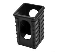 Tubo cuadrado reductor manga 50x50 a 40x40mm Nylon | Pasos de 50 x 50 mm a 40 x 40 mm, mezcla de nailon PP, ajuste firme a presión, acabado negro, reparación de rack de gimnasio