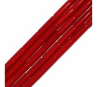 Tubo de 13 x 4 mm de piedra natural, dálmatas, turquesa, amatista, ónix, cuentas cilíndricas, espaciadoras para hacer joyas, pulseras DIY, coral rojo.