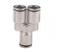 Tubo de 4, 6, 8, 10, 12, 14 y 16 mm de diámetro exterior, de PU, PE, PV y PM, codo en Y, de cobre niquelado, de liberación rápida, conexión por presión, accesorios neumáticos(PY,12mm OD Tube)