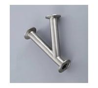 Tubo de 45 mm de diámetro exterior de 2 pulgadas de triple abrazadera oblicua en forma de Y de 3 vías SUS 304 divisor de montaje de acero inoxidable para cerveza casera vino