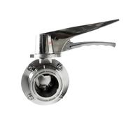 Tubo de 57/63/76/89/102/108mm OD x 2,5 "3" 3,5 "4" Tri abrazadera válvula de control de flujo de gatillo de compresión de mariposa sanitaria SUS 304 inoxidable(63mmPipeOD K77.5mm)