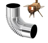 Tubo de 90-Grados Rodillera Pieza | Tubo de chimenea de acero inoxidable para fogatas al aire libre terraza chimenea barbacoa picnic parrilla quema