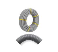 Tubo De Acero Flexible Milflex Ø48 mm - Rollo de 25 Metros - Protección Para Cableado - Instalación Segura - Apto Para Interior y Exterior - Color Gris