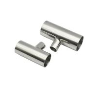 Tubo de acero inoxidable 304 OD, reductor de soldadura a tope, T, 3 vías, conector en T de 19mm a 76mm de diámetro(76mm-38mm-76mm)