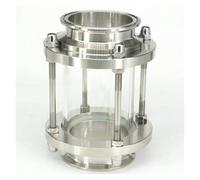 Tubo de acero inoxidable 316 de 102 mm de diámetro exterior, casquillo de triple abrazadera de 4", diámetro exterior de 119 mm, mirilla de caudal.