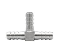 tubo de acero inoxidable con púas Conector de tubería en forma T, tipo, tres vías, 6/8/10/12/13-50 mm, espiga for manguera acero inoxidable 304(12MM)