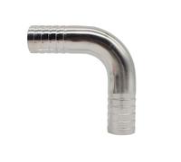 tubo de acero inoxidable con púas Tubo de codo, diámetro exteri0r 12,7-51 mm, espiga manguera acero inoxidable SS316L, cola, accesorio tubería sanitaria for elaboración casera (1 pieza)(19mm)