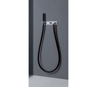 Tubo de agua Kneipp de Gessi, juego listo para instalar para manguera Kneipp negra con cabezal de ducha de plástico, versión con válvula de cierre, soporte de cabezal de ducha y codo de conexión, 3294