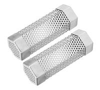 Tubo de ahumador de pellets de 2 piezas, cuero de malla de acero inoxidable de 6 pulgadas Pelillas de malla Mesh Caja de humo Accesorio caliente para la parrilla de barbacoa (Hexágono)