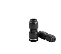 Tubo de aire neumático negro, tapones rápidos rectos PU4/6/8/12/14/16Mmpg, junta de manguera de diámetro Variable rápida, 1 Uds.(PU16)