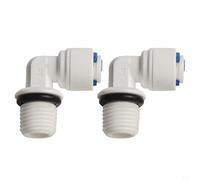 Tubo de ajuste a presión de 1/4 pulgadas con codo de rosca de 12 mm para compatibilidad de carcasa de filtro de agua e integración del sistema RO