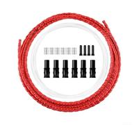 Tubo de alambre de aleación de aluminio para bicicleta para protección del cable de cambio y freno, viene en dos longitudes de 1 8 m y 2 5 m, compatible con varios tipos de bicicletas (2,5 m, rojo)