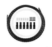 Tubo de alambre de aleación de aluminio para bicicleta para protección del cable de cambio y freno, viene en dos longitudes de 1 8 m y 2 5 m, compatible con varios tipos de bicicletas (2,5 m, negro)