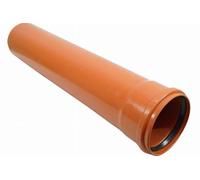 Tubo de alcantarillado KG DN 110 - longitud 500 mm - Para redes de drenaje subterráneo