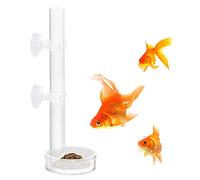 Tubo de Alimentación de Camarón Transparente Duradero Comedero para Camarones con Bol y 2 Ventosas Bandeja de Tubo de Alimentador para Pecera Acuario Camarones 25cm