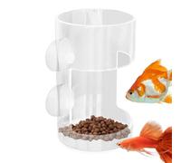 Tubo de alimentación de peces, alimentador de peces, Aquarium Tube Feeder Suction Cup Food Dispenser, Suministros de alimentación claros, bandeja de soporte de alimentos, accesorios de tanques de cama