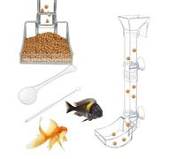 Tubo de alimentación para camarones - PC 30 cm de longitud transparente | Precisión | Alimentador para acuario Punta acampanada, Alimentación dirigida, reducción de residuos | Herramienta de buceo