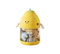 Tubo de almacenamiento de peluche de diseño transparente con tapa deslizante ancha, diseño de tubo de almacenamiento de juguetes, organizador de juguetes para habitación de niños