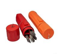 Tubo de almacenamiento de varilla de soldadura B350-2 Cubo de calefacción eléctrica para electrodos MMA a prueba de humedad para contenedor de plástico para uso en taller, paquete de 2 (azul claro y