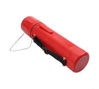 Tubo de almacenamiento de varilla de soldadura, contenedor a prueba de humedad para electrodos MMA de hasta 4,5 kg, clip de transporte y estuche de escala de tamaño para taller (C rojo)