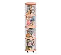 Tubo de almacenamiento - Organizador de peluche | Bin vertical de múltiples capas | Recipiente rodante a prueba de polvo para animales de peluche | Tubo de almacenamiento de ahorro de espacio con