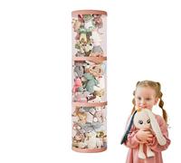 Tubo de almacenamiento para juguetes de peluche, Tubo organizador para animales de peluche, Tubo de almacenamiento vertical transparente para juguetes, Organizador de animales de cosas transparente