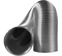 Tubo de aluminio de 16 cm / 160 mm - 3 m de largo - Tubo de ventilación flexible - para secadoras, campana extractora, ventiladores de tubos, aire acondicionado - conducto de aire, tubo de escape para