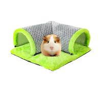 Tubo de animal pequeño - Cama de túnel de conejo de hámster de 13 pulgadas, escondite de felpa suave y transpirable, tela lavable, túnel de juego flexible que aumenta la comodidad, espacio de