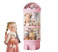 Tubo de animales de peluche, soporte para animales de almacenamiento, torre de peluche transparente, organizador de felpa grande, organizador de almacenamiento de juguetes con luces LED