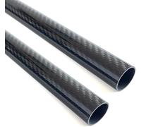 Tubo de bobina de fibra de carbono brillante de sarga 3K, longitud 500 mm, 2 piezas, diámetro exterior 8-30 mm, varilla hueca de sarga brillante, ligera y de alta resistencia for marcos de drones, mej