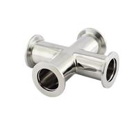 Tubo de brida cruzada de vacío de diámetro igual, SS304, KF10, KF16, KF25, KF40 y KF50, 4 vías, 1 unidad(KF10)