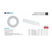 Tubo de celulosa, Cellfast, aspiración y retorno, transparente, PVC, 38,0 x 3,2 mm, 25 m, ENERGOFLEX