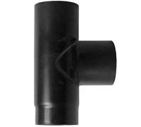 Tubo de chimenea para caldera en T 90 fm-f DN 125 esmaltado 600 grados estufa leña tubo negro CE Made in Italy