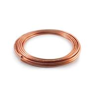 Tubo de cobre en espiral de Microbore flexible para instalaciones de agua, gas, fontanería y bricolaje (8 mm, 10 metros)