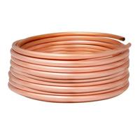 Tubo de cobre en espiral flexible, Tubo de bobina de cobre T2 for tamaños múltiples de refrigeración de aire acondicionado(5M*6MM*0.6MM)