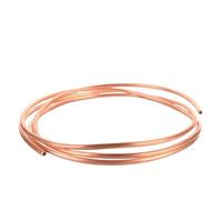 Tubo de Cobre Tubo de cobre en espiral suave, 1 m-5 m, diámetro exterior,6-28 mm, T2, rojo, for aire acondicionado, refrigeración, tubos capilares 2, 3, 4, 6, 8, 10 y 12(1 Meter,2.2 x 1.2mm)