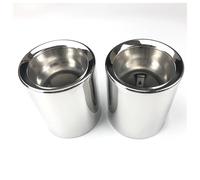 Tubo De Cola De Coche 2 Unids/lote, Silenciador Punta Escape Coche Cubierta De Tubo Trasero, Funda Para Mini Para Cooper R55 R56 R57 R58 R59 R60 R61 F54 Tubo Extremo Escape(Plata)