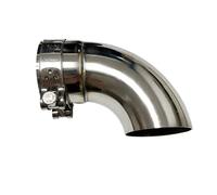 Tubo De Cola De Coche Repuestos Para Automóviles Supresor De Tubo Escape Conexión Codo Salida Acero Inoxidable Cola Tubo Escape(63mm)