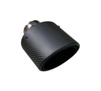 Tubo de Cola de Coche Silenciador Escape Fibra Carbono Mate Ovalado E Inclinado, 1 Pieza Universal Con Embellecedores Tubo Escape Extremo de Escape(63MM IN 115MM OUT)