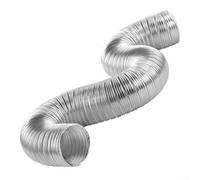 Tubo de conducto de calentador de 75 mm, lámina de aluminio, revestimiento ignífugo para diésel para calentador Webasto, HVAC, invernadero, cocina, baño, ventilación plateada (100 cm)