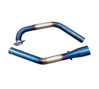 Tubo De Conexión Central Del Silenciador De Escape De Acero Inoxidable Para Motocicleta Modificado Para Y&amaha YZF R15 MT-15 2008-2015 2017 Tubo escape motocicleta(Blu)