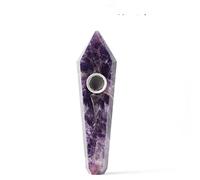 Tubo de cuarzo natural Tubo de fumar Dream Amethyst Point Rod Tratamiento Gema con filtro de metal Precio 1PC-Dream Amethyst