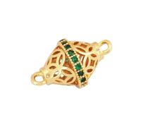 Tubo de cuentas espaciadoras huecas, base de latón metálico, oro de 18 quilates, accesorios para anudar cuentas.