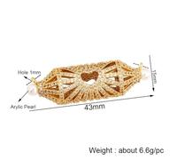 Tubo de cuentas espaciadoras huecas, base de latón metálico, oro de 18 quilates, accesorios para anudar cuentas.