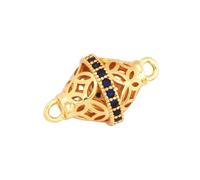 Tubo de cuentas espaciadoras huecas, base de latón metálico, oro de 18 quilates, accesorios para anudar cuentas.