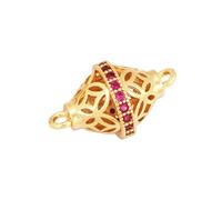 Tubo de cuentas espaciadoras huecas, base de latón metálico, oro de 18 quilates, accesorios para anudar cuentas.