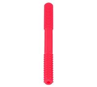 Tubo de Dentición para Masticar, Tubo de Dentición Hueco, Cepillo de Limpieza Texturizado Flexible Portátil de Silicona para el Hogar (Rojo)